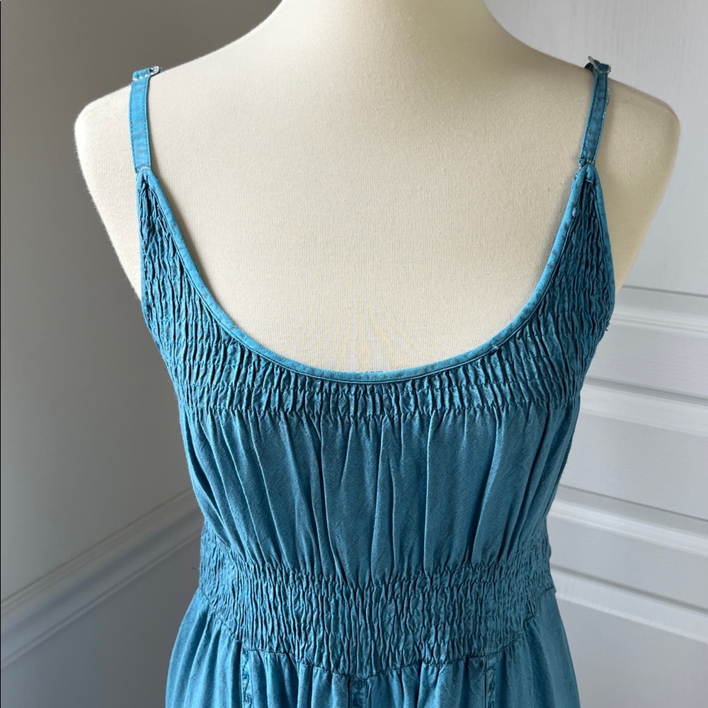Advance Apparels Teal Embroidered Dress - Picture 2 of 11